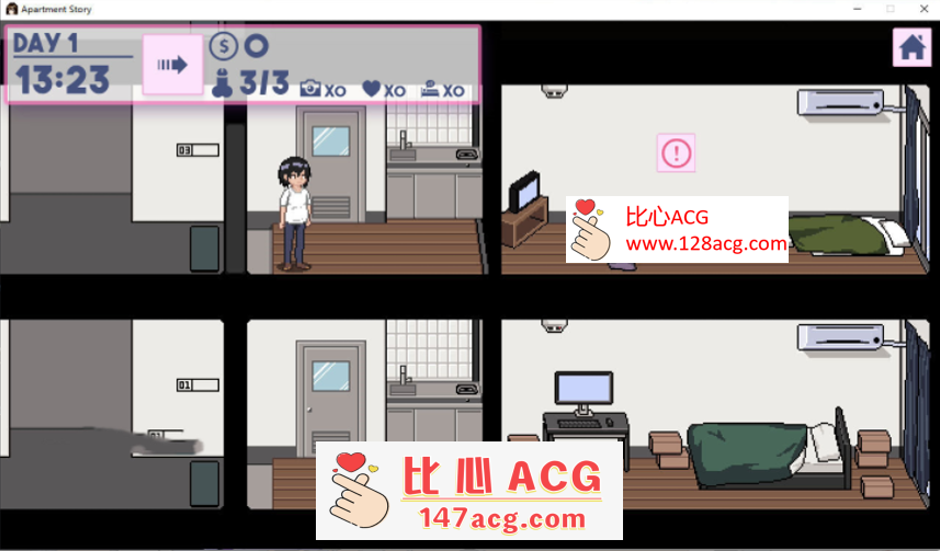 图片[3]-【互动SLG/中文/全动态】[像素风]Flat Story-公寓物語 DL官方中文版【新作/150M】【PC端】-柠檬ACG